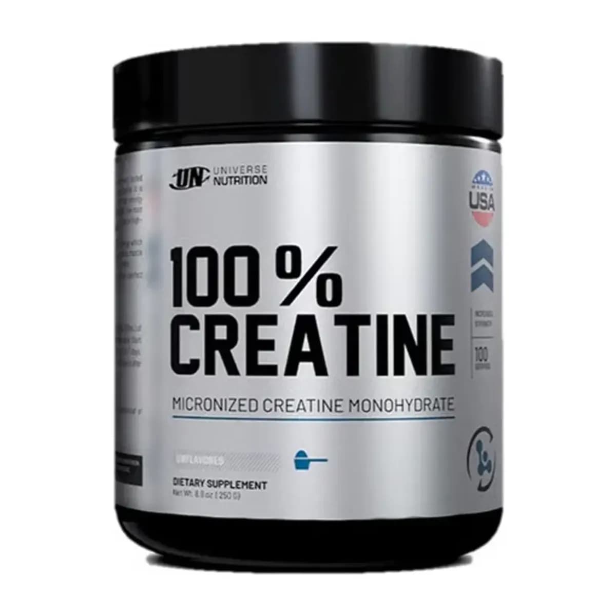 100% Creatina Monohidratada UN 250 GR