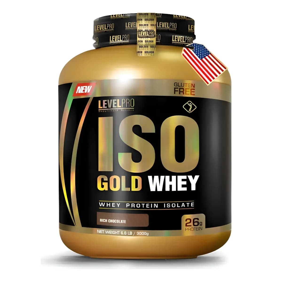 ISO Gold Whey LEVEL PRO USA 6.6 LB